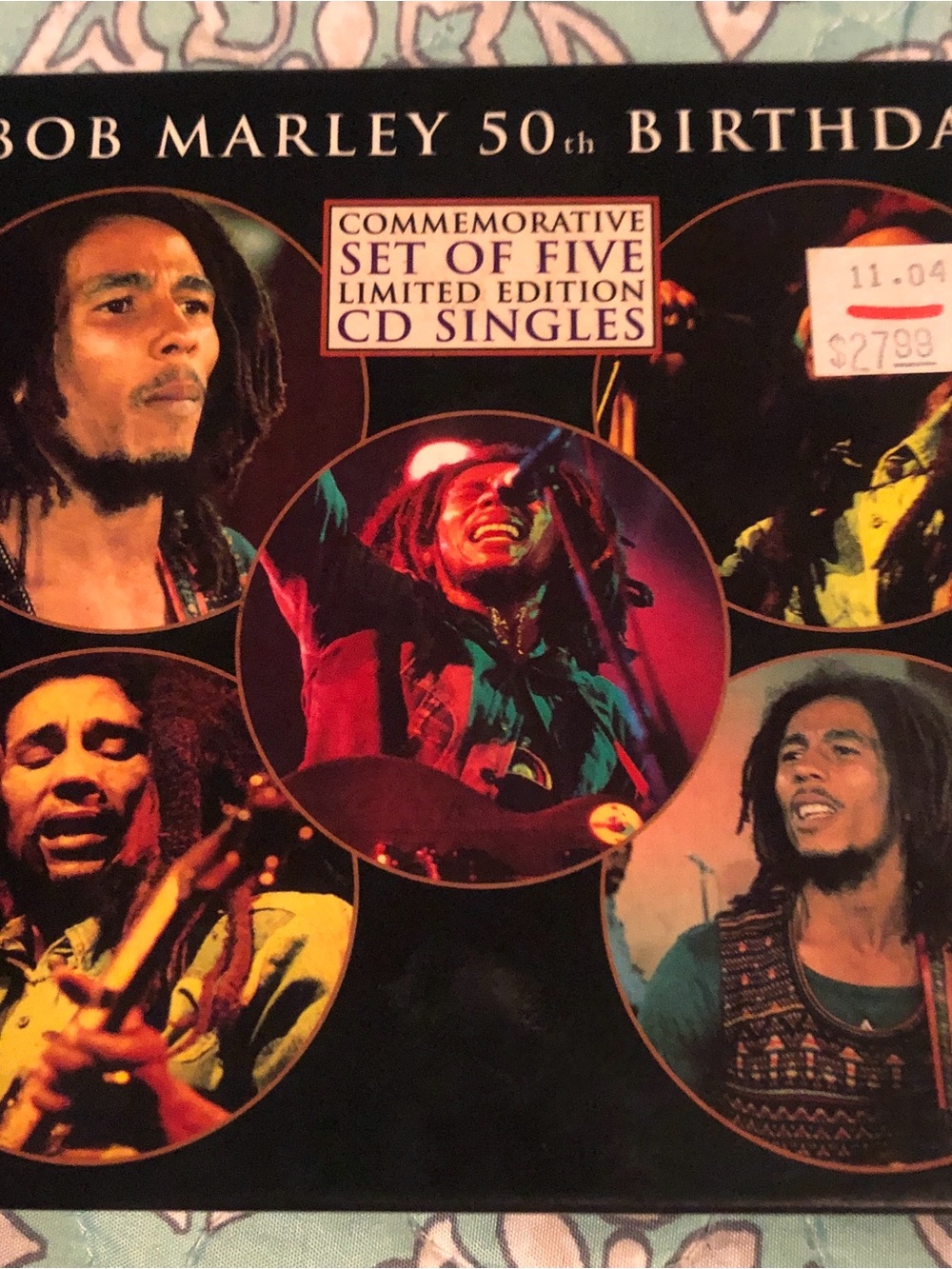 Bob Marley 50th Birthday Commemorative Set of Five CD Singles + Book as Bonus